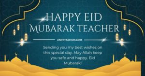 Happy eid mubarak teacher