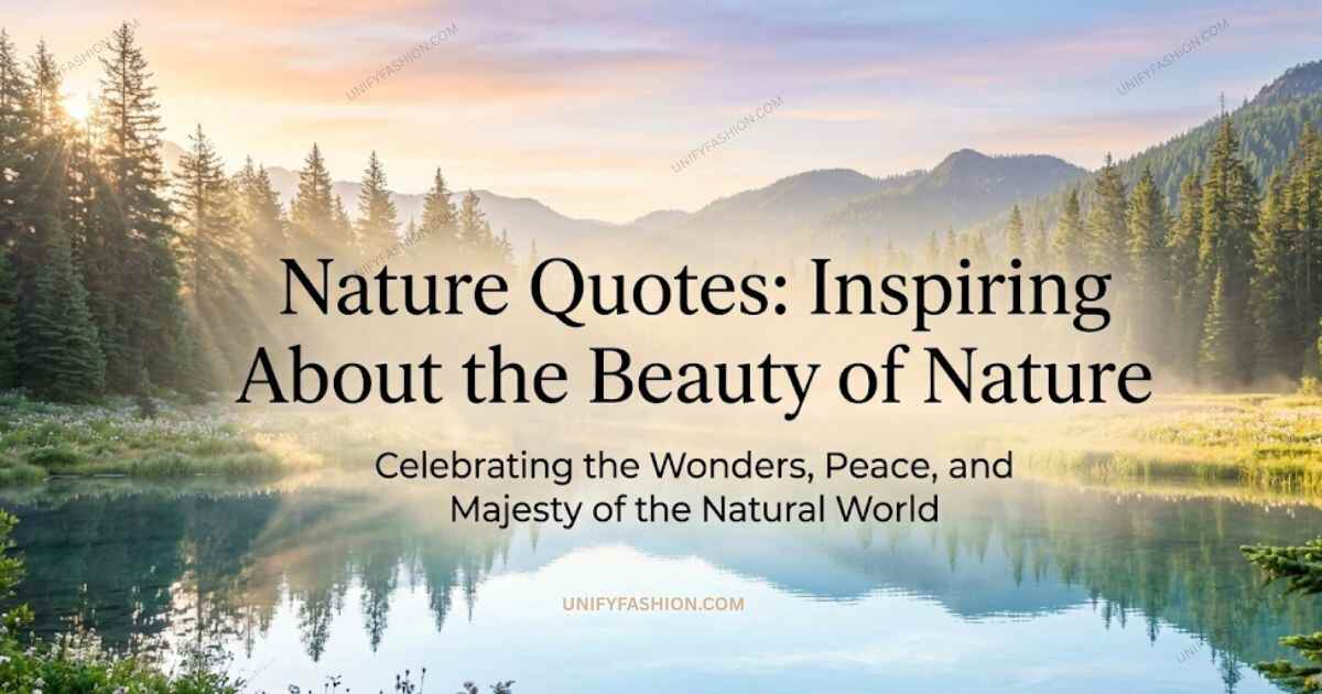 Nature Quotes Inspiring About the Beauty of Nature