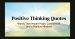 Positive Thinking Quotes