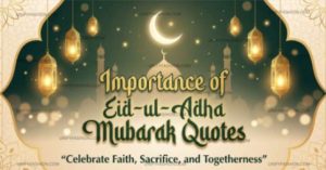 IMPORTANCE OF EID-UL-ADHA MUBARAK QUOTES