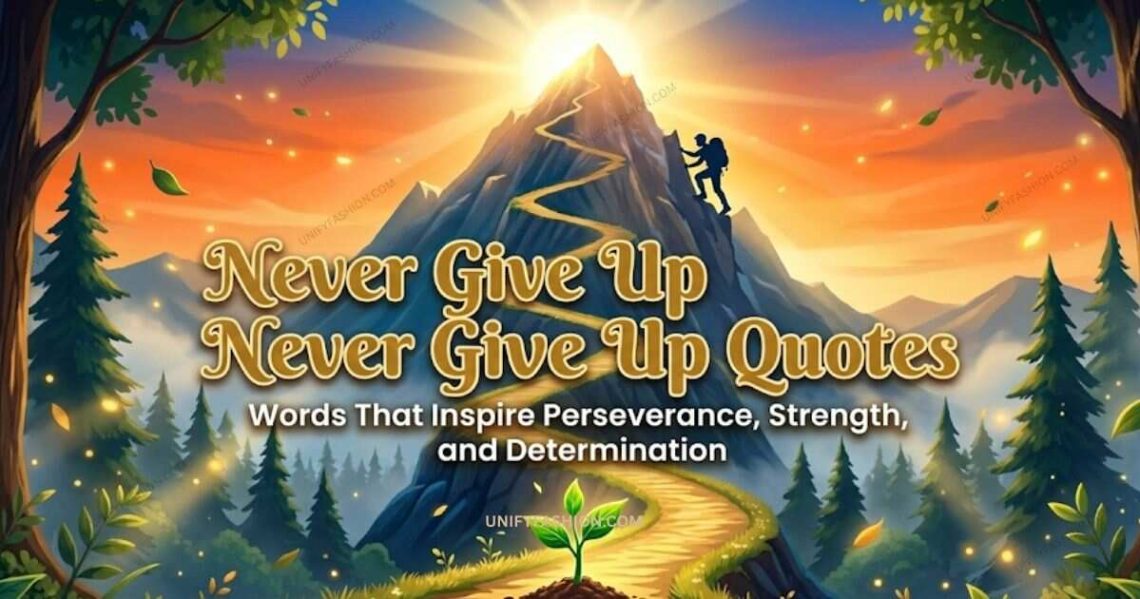 never give up